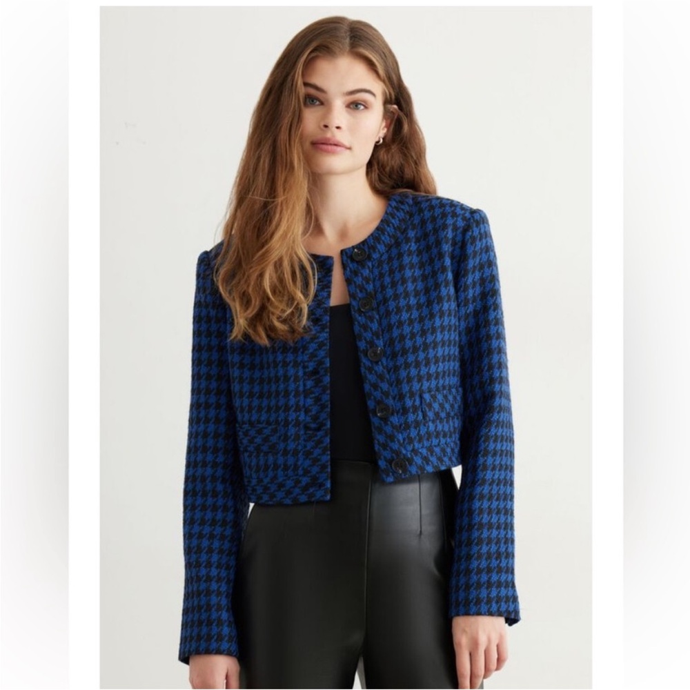 Dynamite Houndstooth crop jacket large